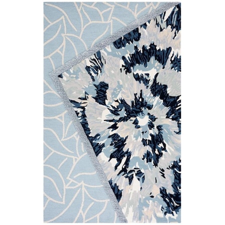 Safavieh 6 x 9 ft. Fifth Avenue Rectangle Area Rug Light Blue & Navy FTV127N-6